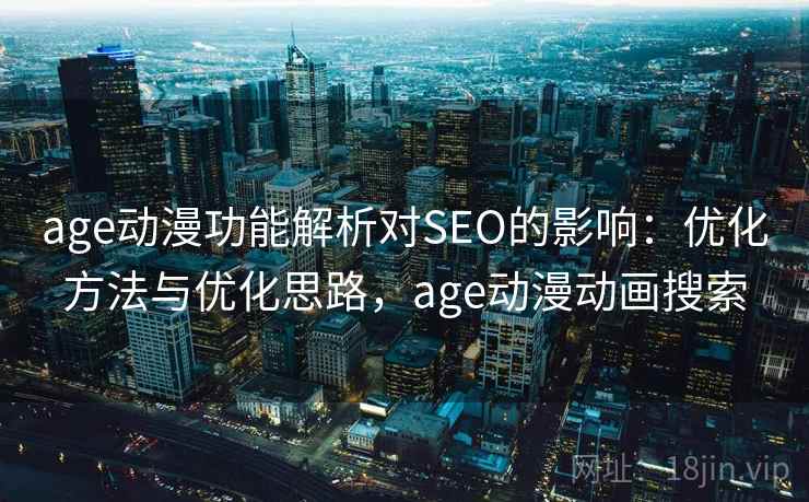 age动漫功能解析对SEO的影响：优化方法与优化思路，age动漫动画搜索