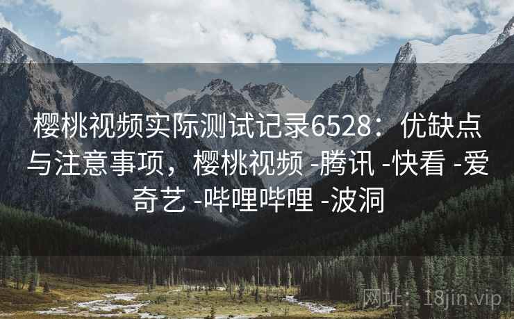 樱桃视频实际测试记录6528：优缺点与注意事项，樱桃视频 -腾讯 -快看 -爱奇艺 -哔哩哔哩 -波洞