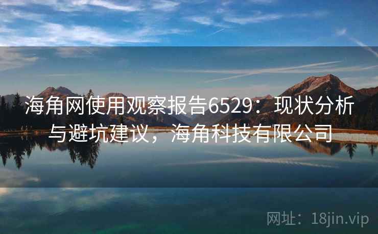 海角网使用观察报告6529:现状分析与避坑建议,海角科技有限公司 海角网使用观察报告6529:现状分析与避坑建议,海角科技有限公司