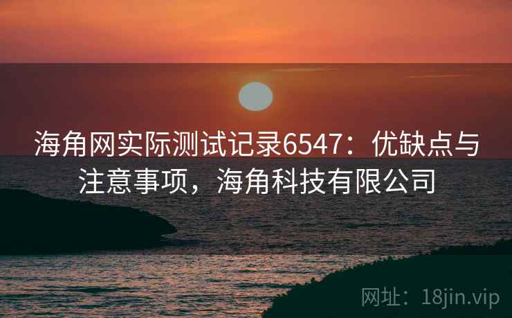 海角网实际测试记录6547：优缺点与注意事项，海角科技有限公司